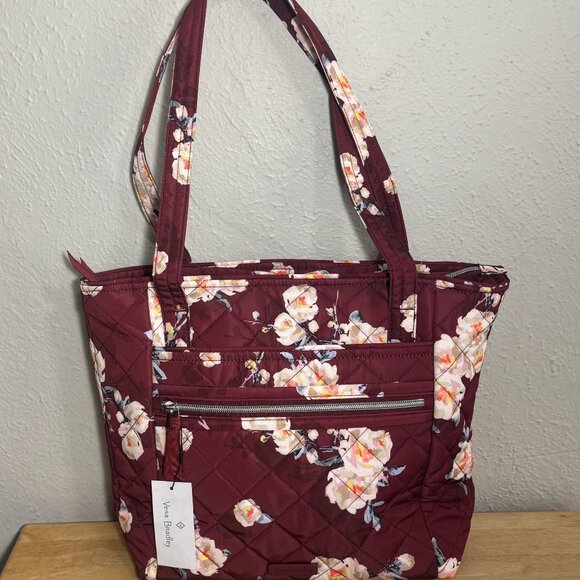 Vera Bradley Small Vera Tote in Performance Twill Blooms and Branches NWT - Picture 1 of 10